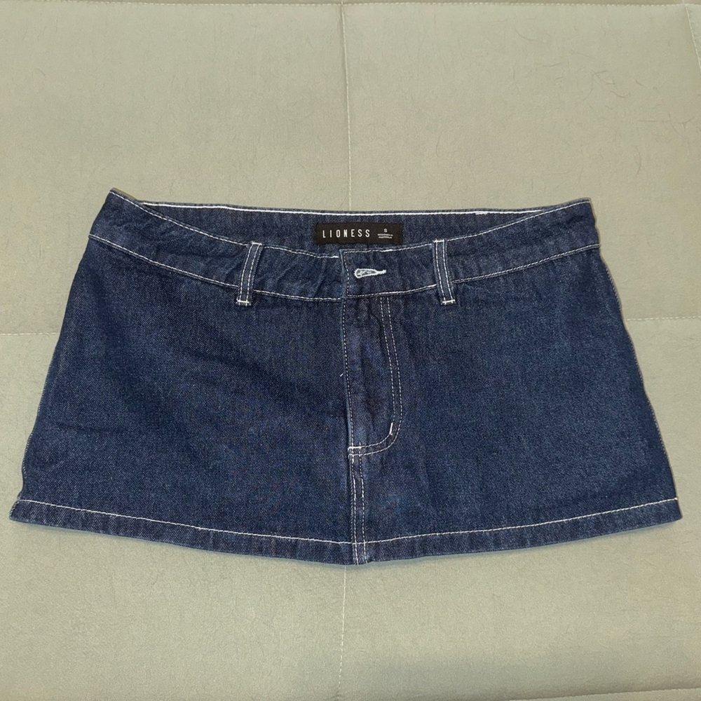 Lioness Indigo Denim Mini Skirt